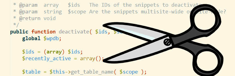 Code Snippets plugin banner