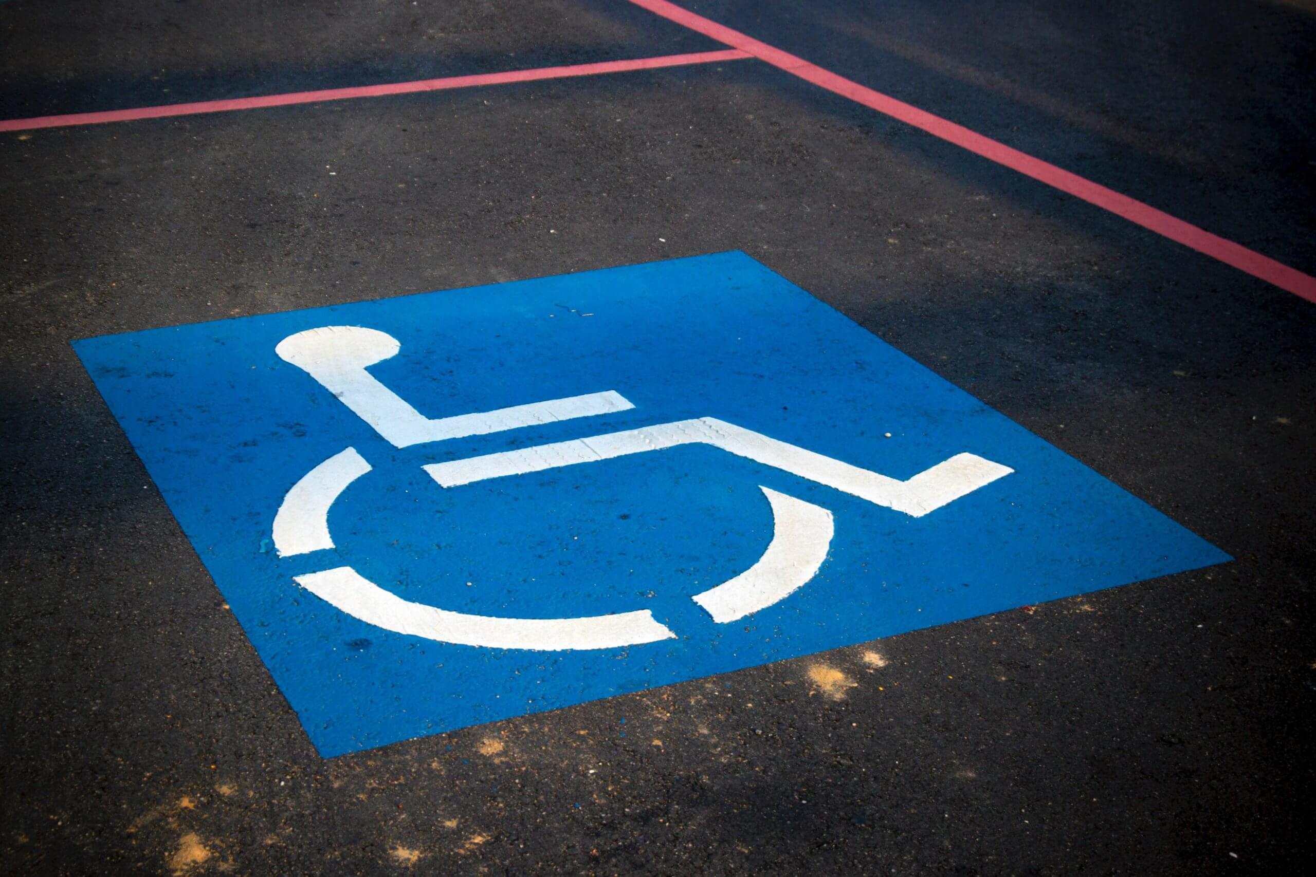 Handicapped parking sign